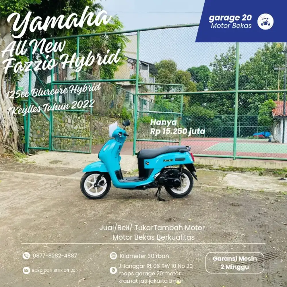 Yamaha All New Fazzio 125cc Hybrid Keyles Aks Sss Tahun 2022