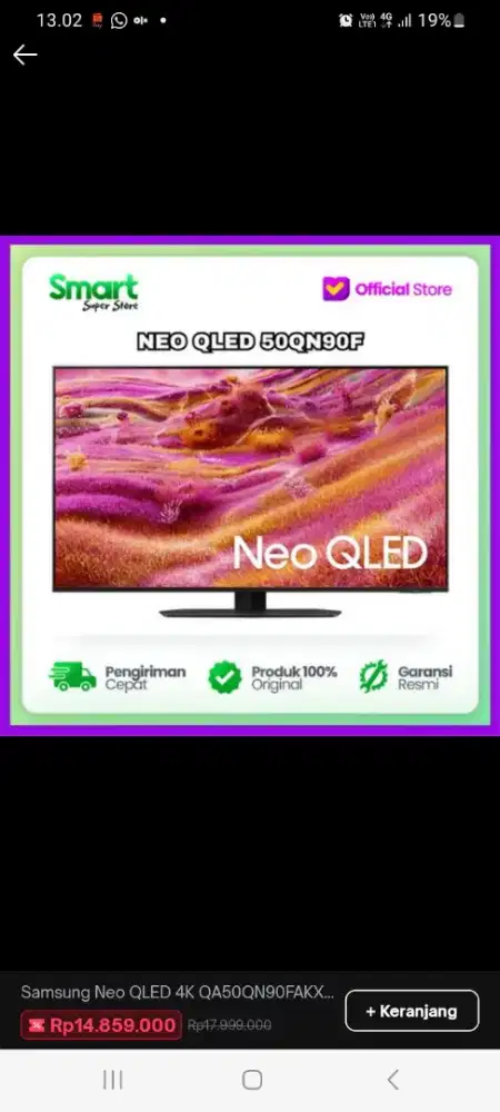 SAMSUNG neo QlED 50QN90F