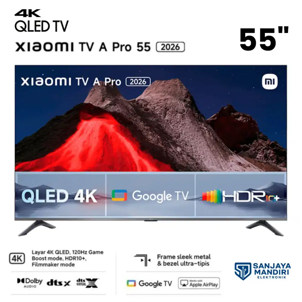 TV Xiaomi TV A Pro 55 2026 4K QLED 120 Hz Game Boost HDR10+ Filmmaker