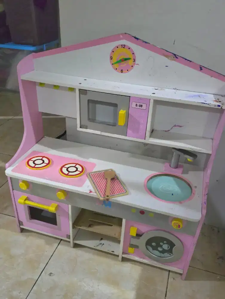 Mainan Kayu Kitchen Set anak masak-masakan