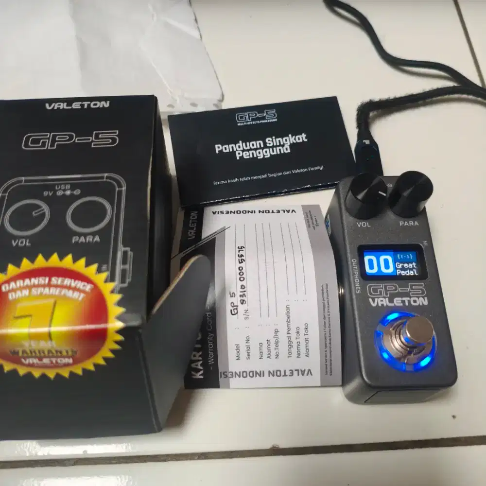 Efek Gitar Valeton GP 5 Fullset Like New