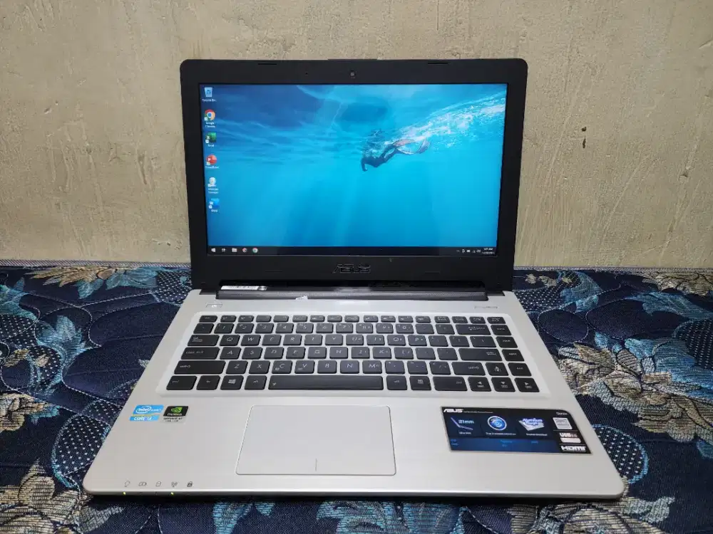 Laptop Asus X454W Slim Mulus SSD Siap Pakai