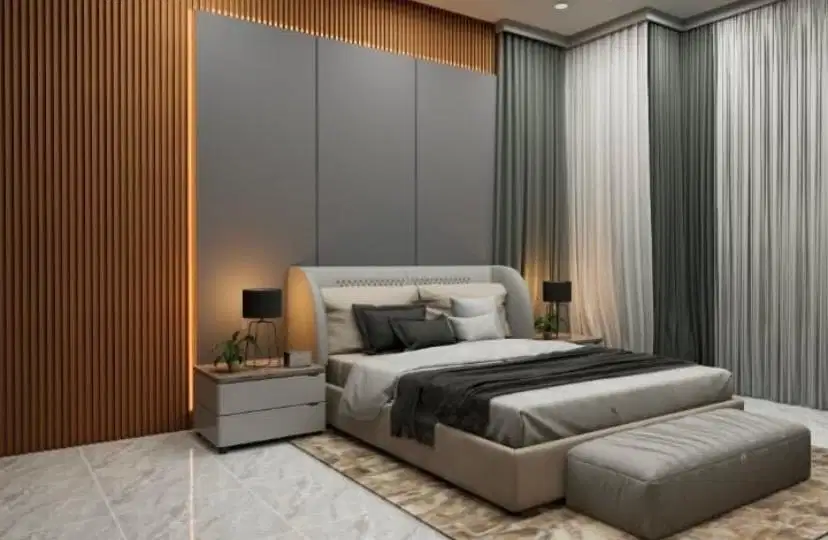 interior desain kitchen set kamar set wardrobe lemari backdrop tv