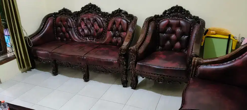 Kursi sofa kayu jati