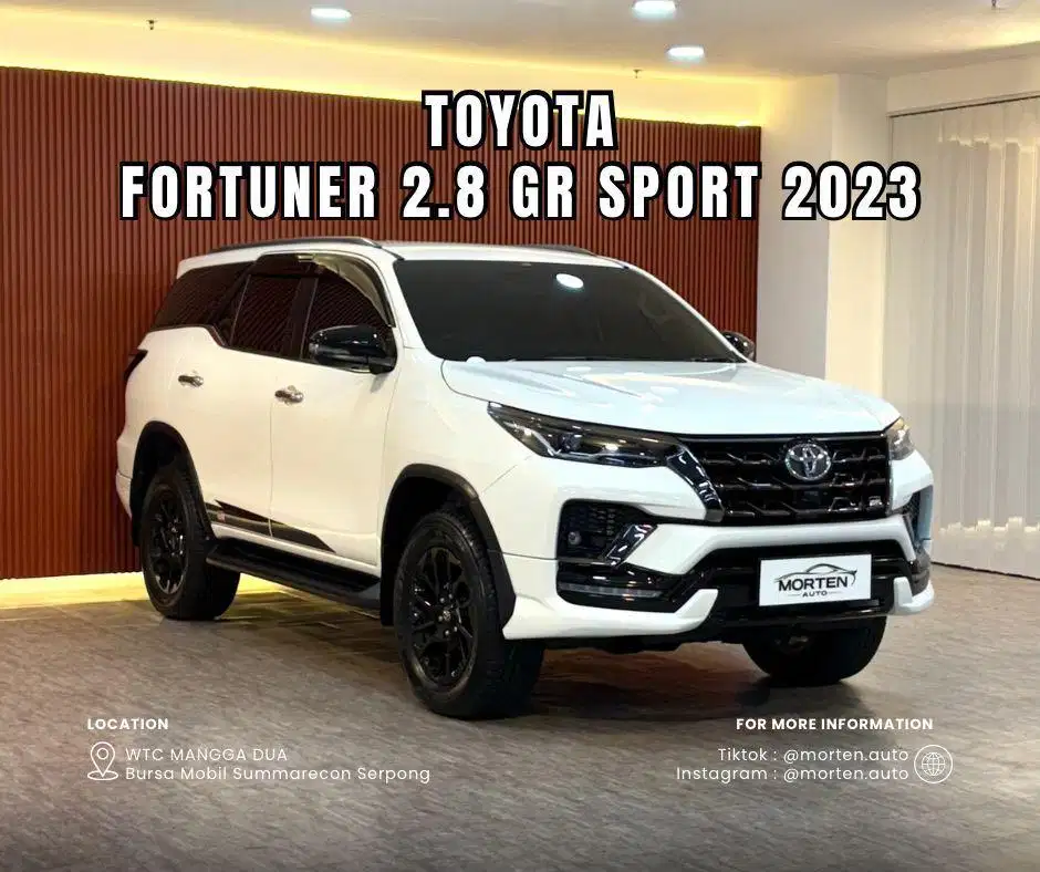 Toyota Fortuner 2.8 VRZ GR Sport 2023 Odo 15 Ribu Record Antik Garansi