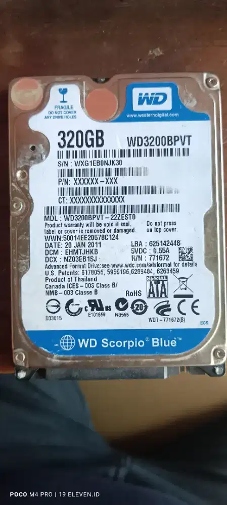 Hardisk Laptop Sata 2,5 Inc 320GB/Hardisk Laptop