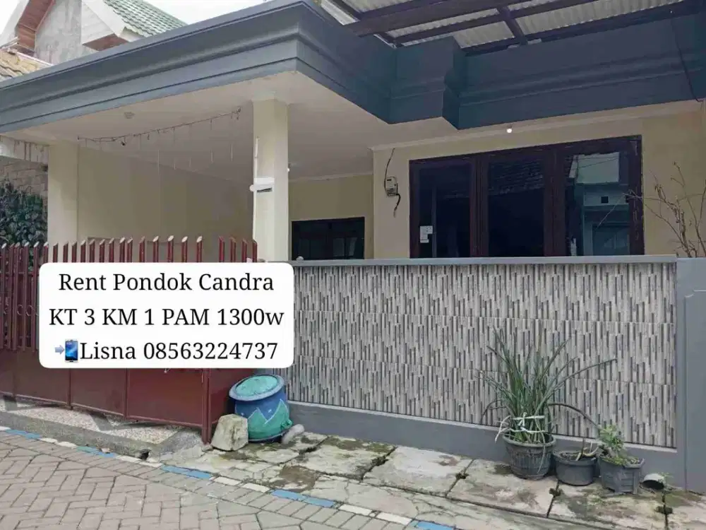 Rumah Disewakan di Pondok Candra