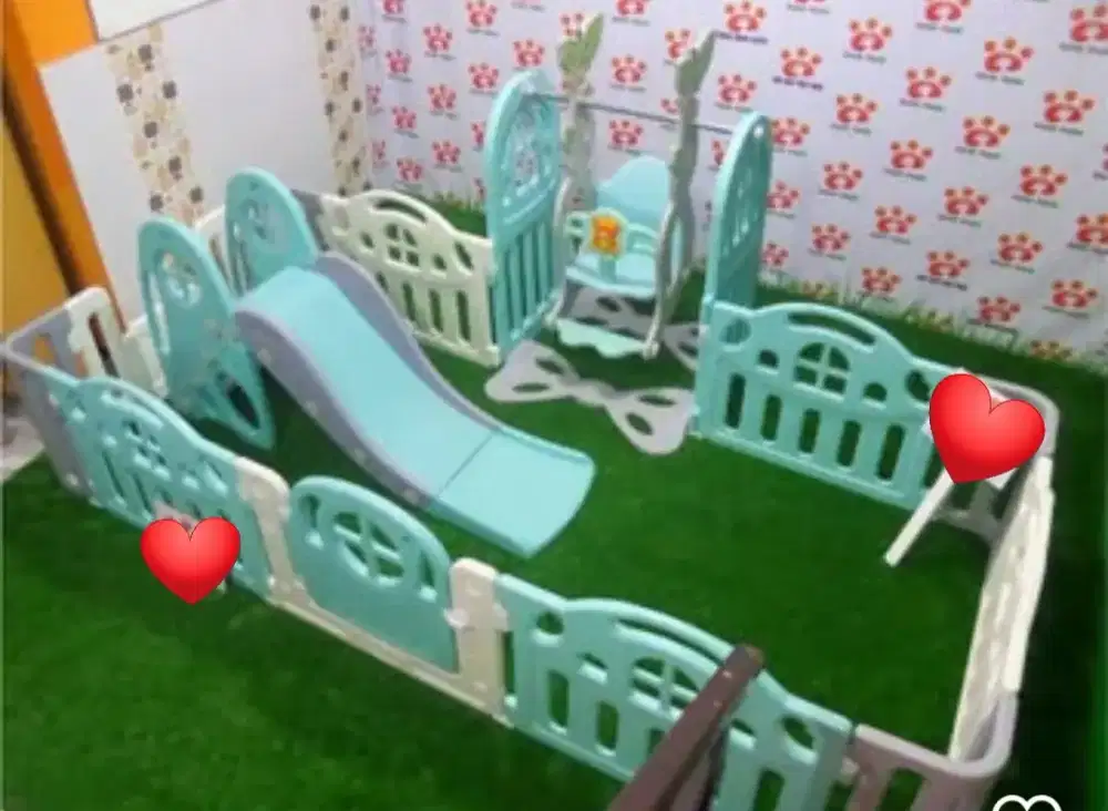 IBEBE FOREST PLAYGROUND SET BALITA KOKOH TEBAL SLIDE SWING FENCE