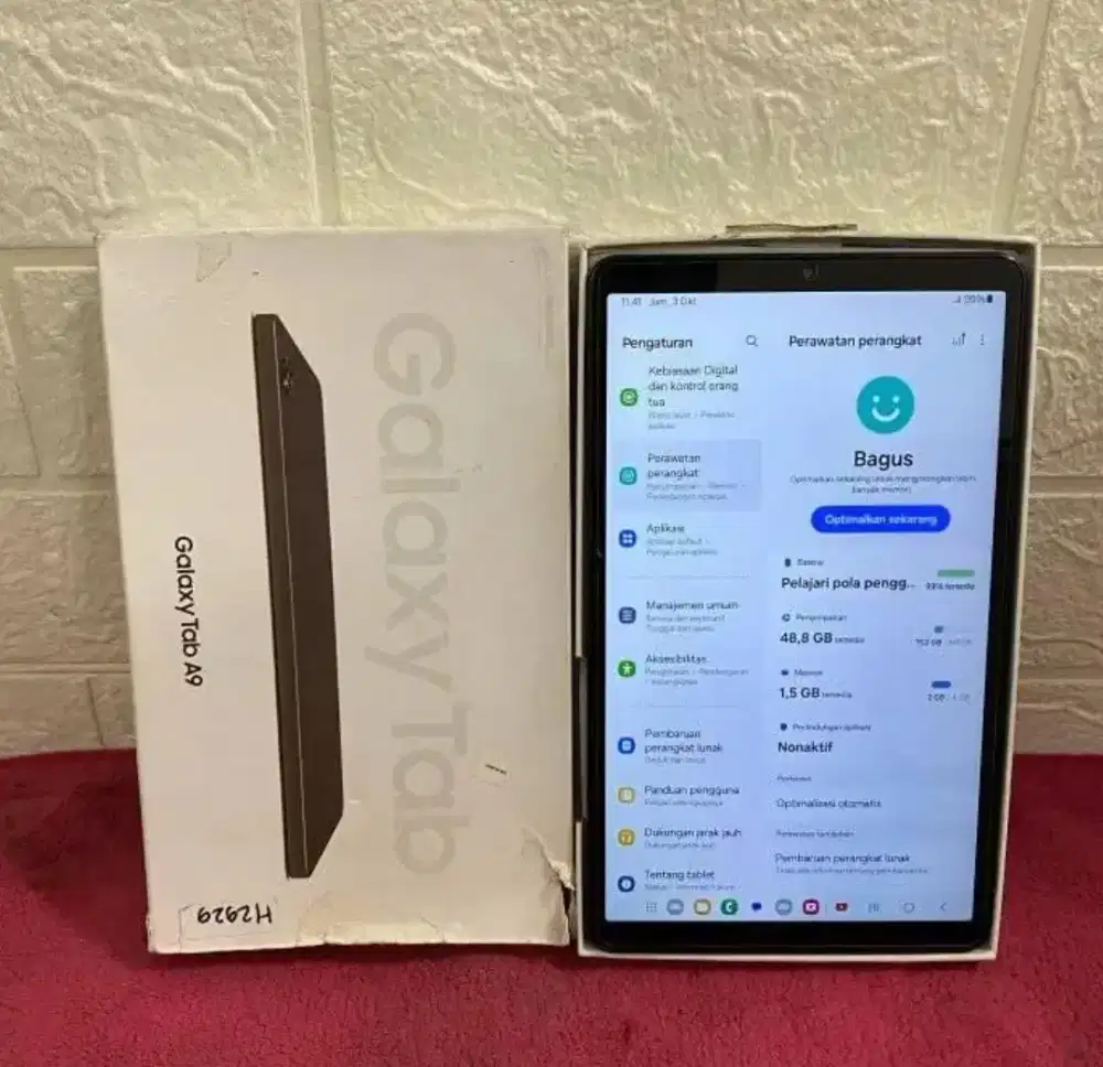 Tab Samsung A9 ram 4/64 wifi only