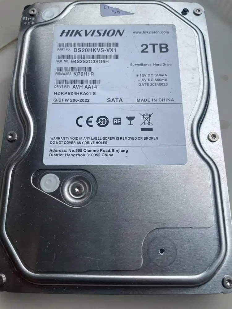 HD cctv hikvision 2TB