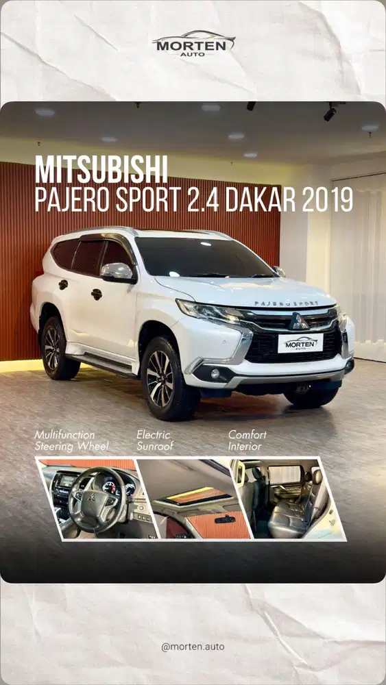 Mitsubishi Pajero Sport 2.4 Dakar 2019 Odo 67 Ribu Record Bergaransi