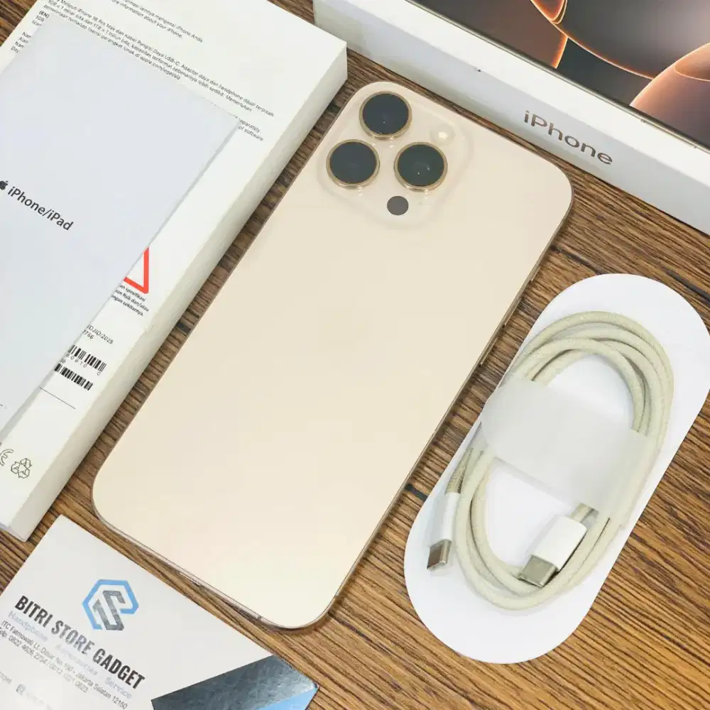 IPHONE 16 PROMAX DESERT 256GB IBOX FULLSET RESMI INDONESI