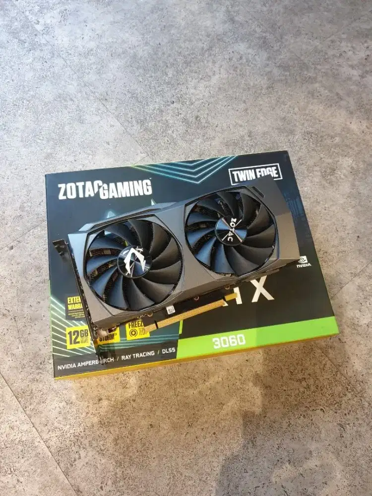 Vga zotac GeForce rtx 12gb 3060 fullset no minus