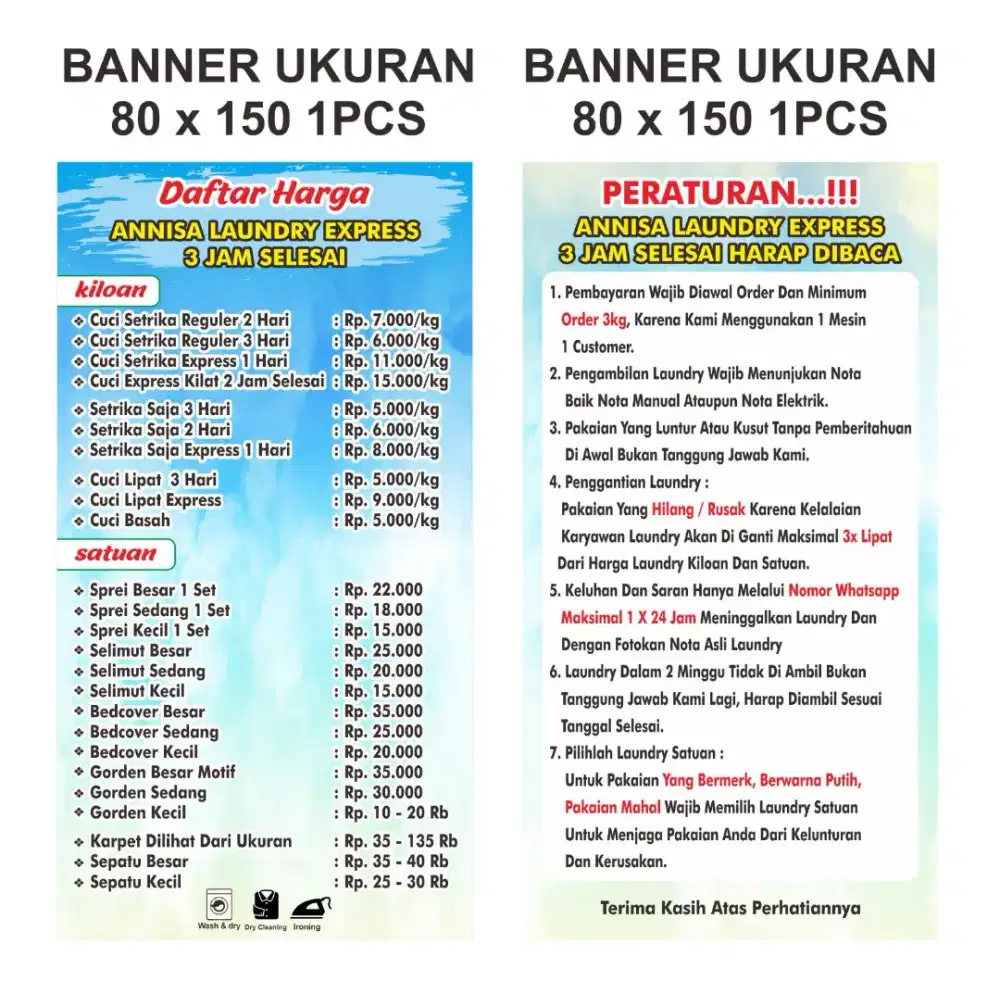 Jasa Laundry kiloan & Satuan