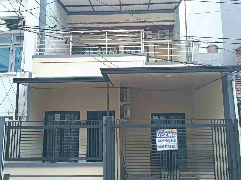 Rumah 2 lantai brand new row jalan 3 mobil disewakan lokasi favorit Sunter Jakarta Utara