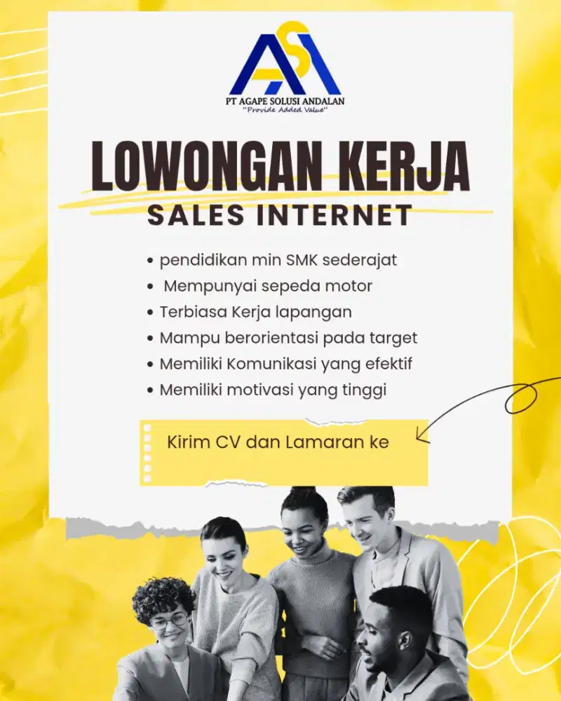 SALES INTERNET PROVIDER - TEBING TINGGI