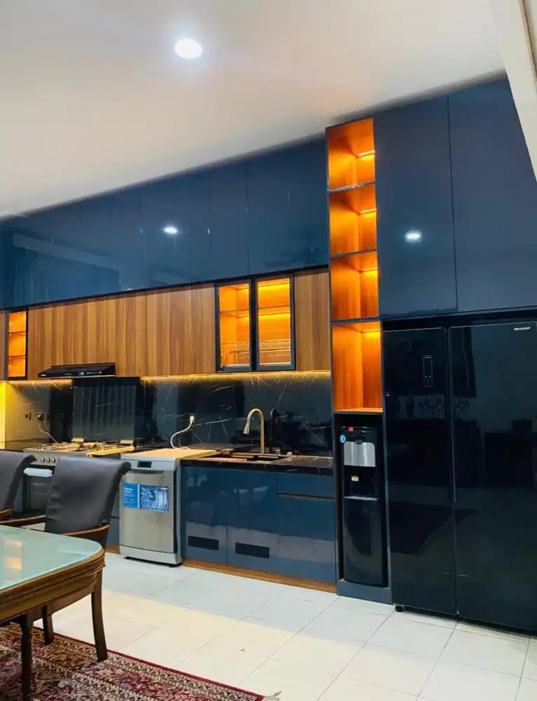 interior desain kitchen set kamar set wardrobe lemari backdrop tv