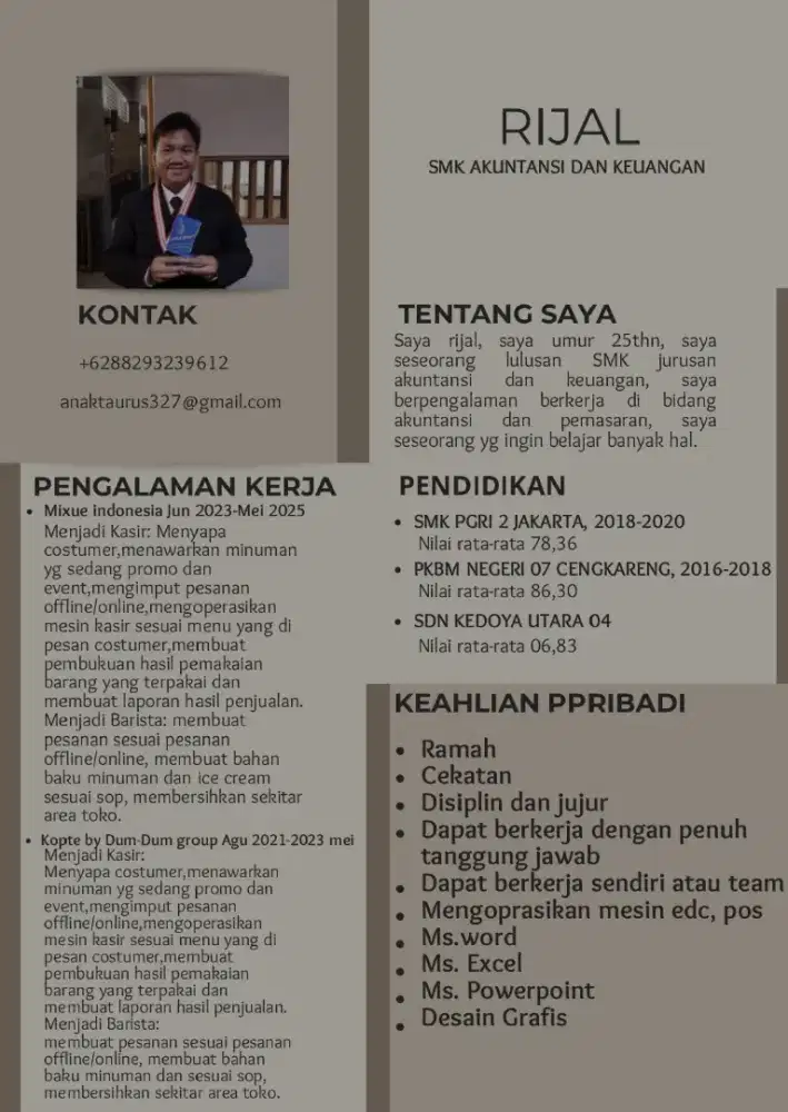 Mencari pekerjaan F&B