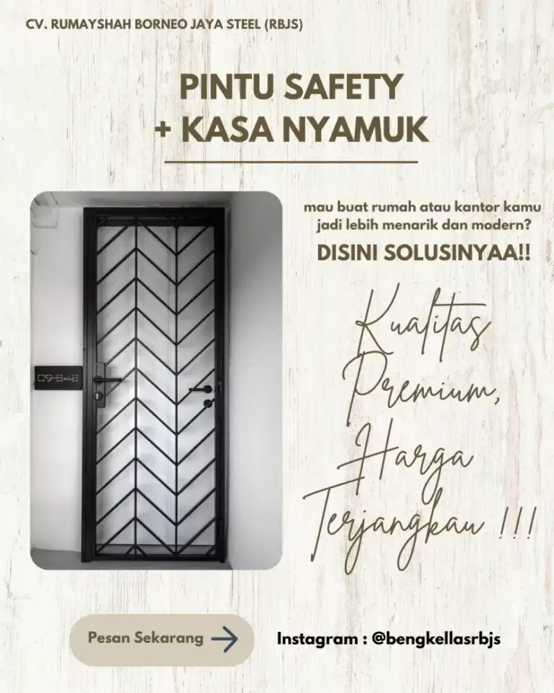 PINTU SAFETY KUAT ANTI KARAT