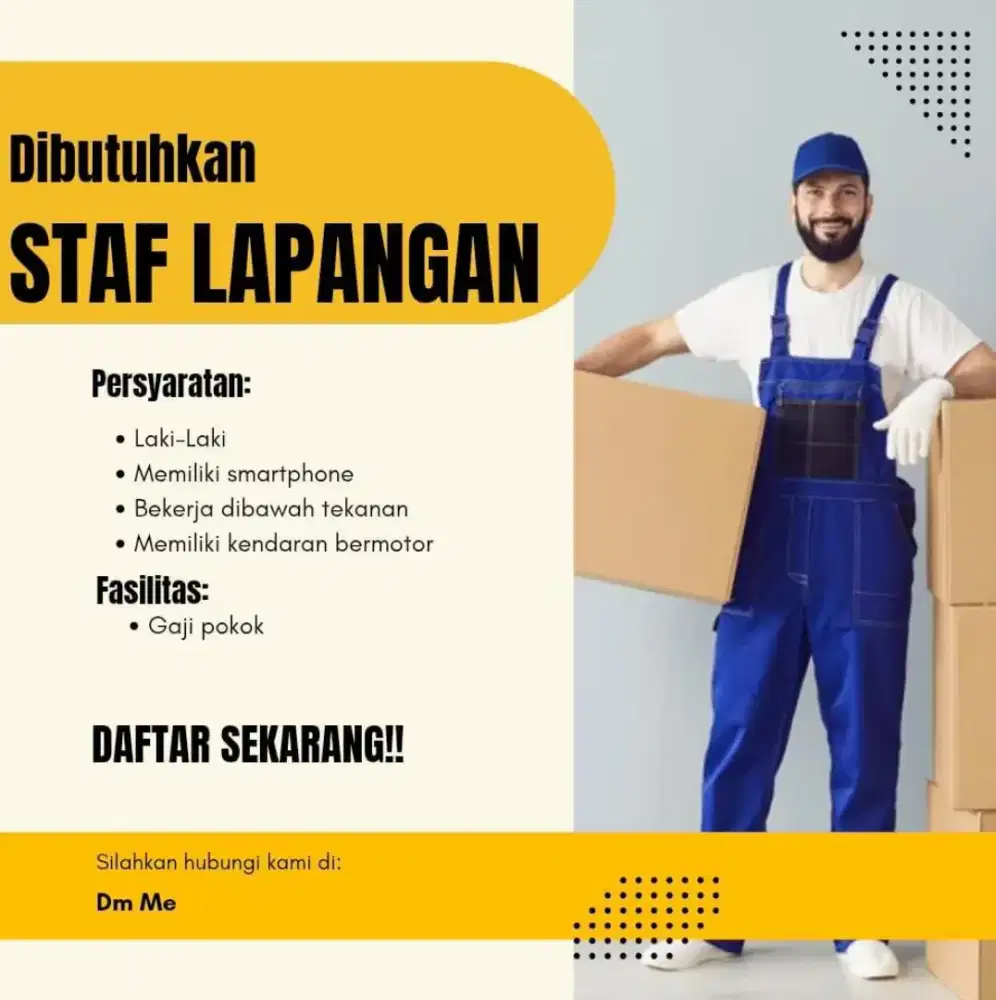 Dibutuhkan telemarketing dan staf lapangan