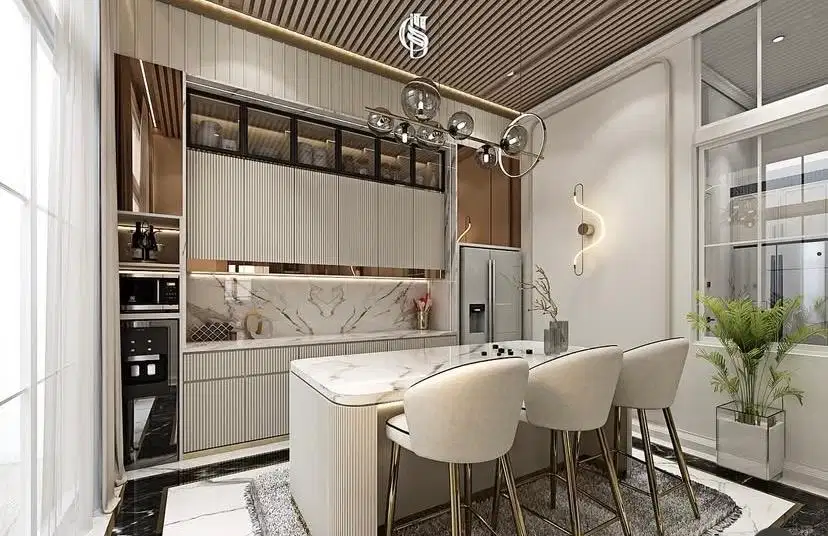 interior desain kitchen set kamar set wardrobe lemari backdrop tv