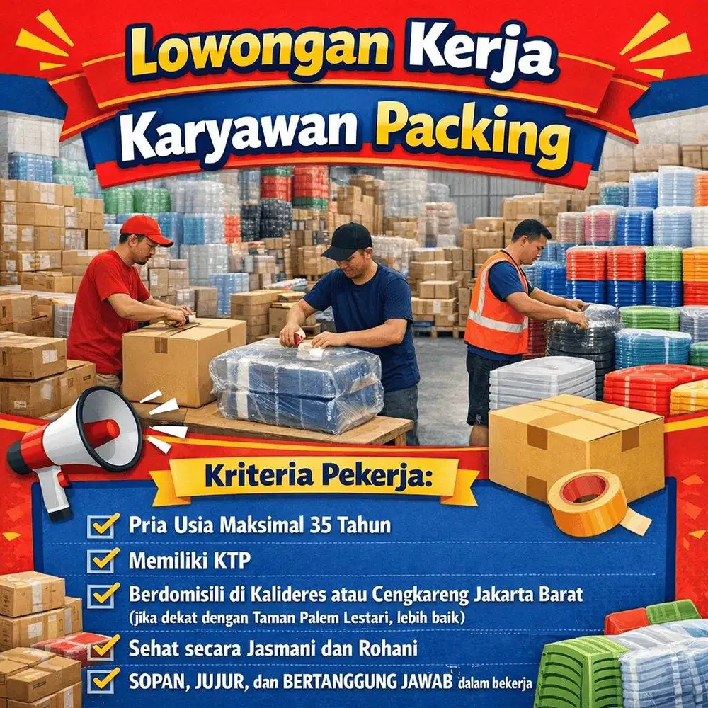 LOWONGAN KERJA PACKING ONLINE SHOP KALIDERES