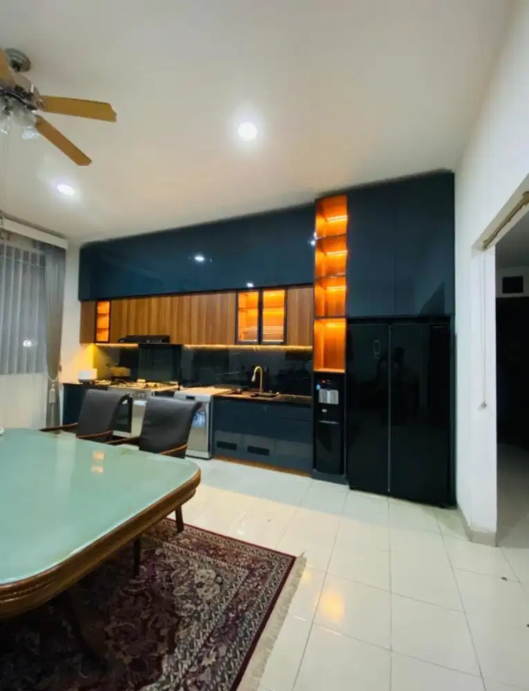 interior desain kitchen set kamar set wardrobe lemari backdrop tv