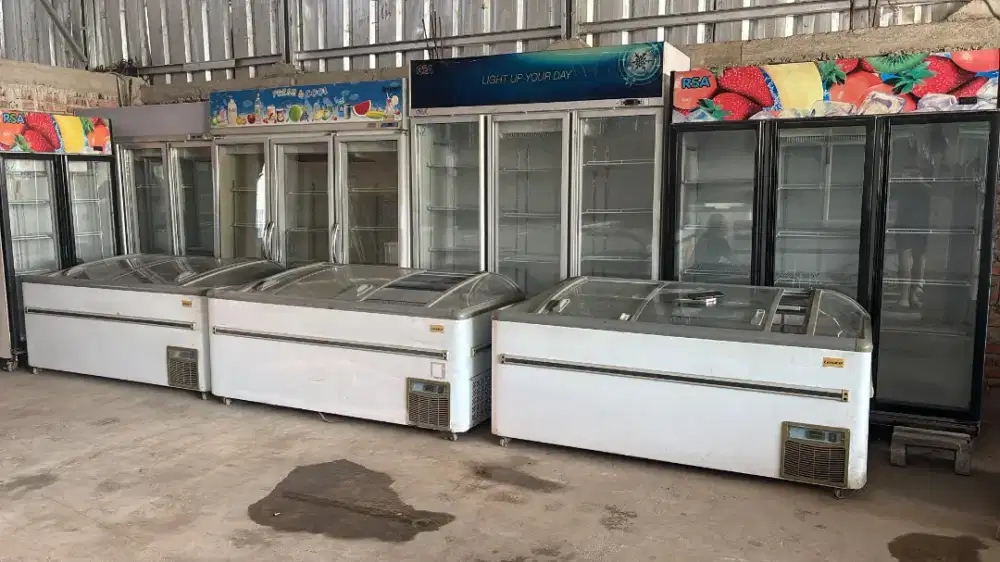 Showcase, freezer box, freezer sliding kaca dan freezer standing blast