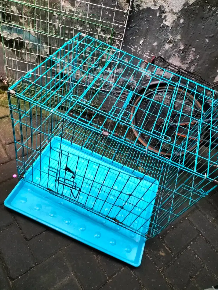 Kandang besi lipat jumbo kucing 90cm