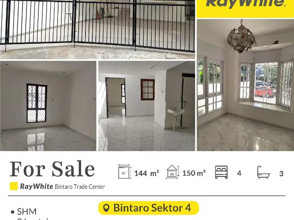 TERMURAH! Rumah Siap Huni Lokasi Strategis di Bintaro Sektor 4 - dekat Stasiun dan Mall!