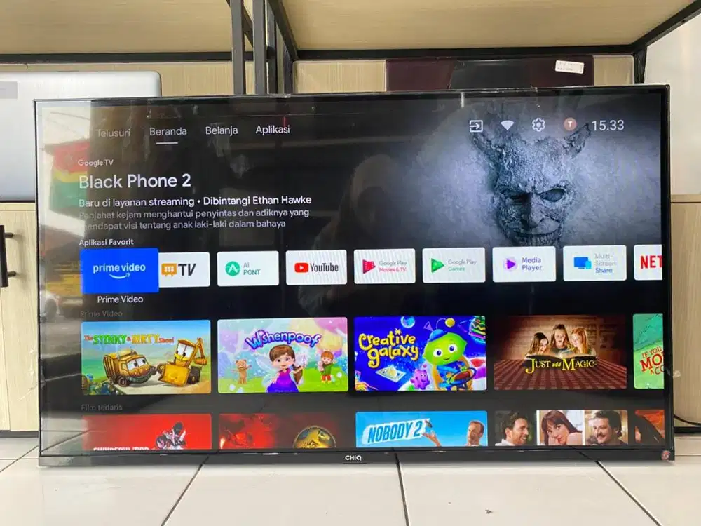 LED TV CHIQ 43inch Android Tv Second Bergaransi