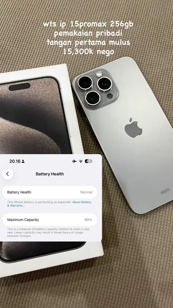 ip 15 promax 256gb