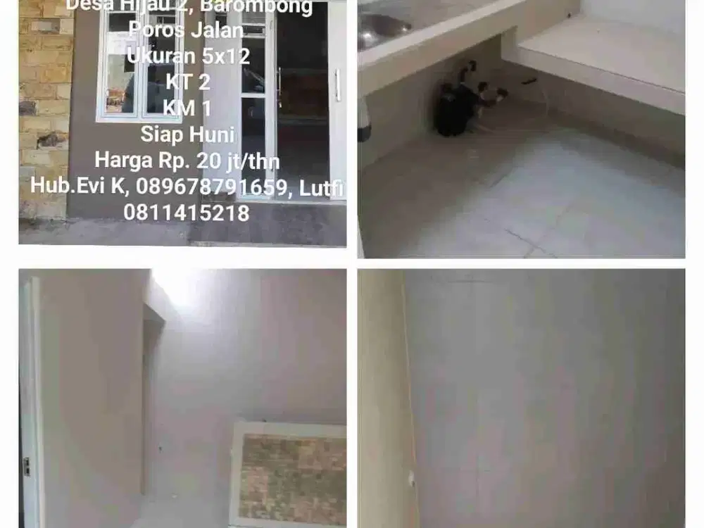 Di Sewakan Rumah minimalis, Desa hijau 2 Barombong