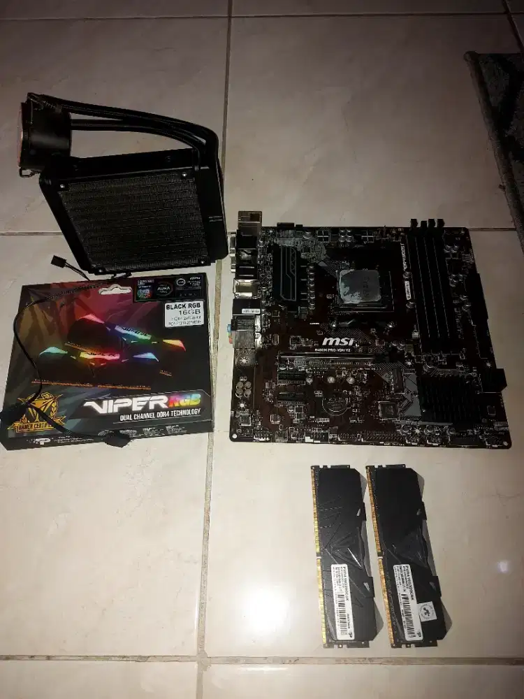 Prosesor ryzen 5 2600 air cooler cpu dan ram patriot 32Gb
