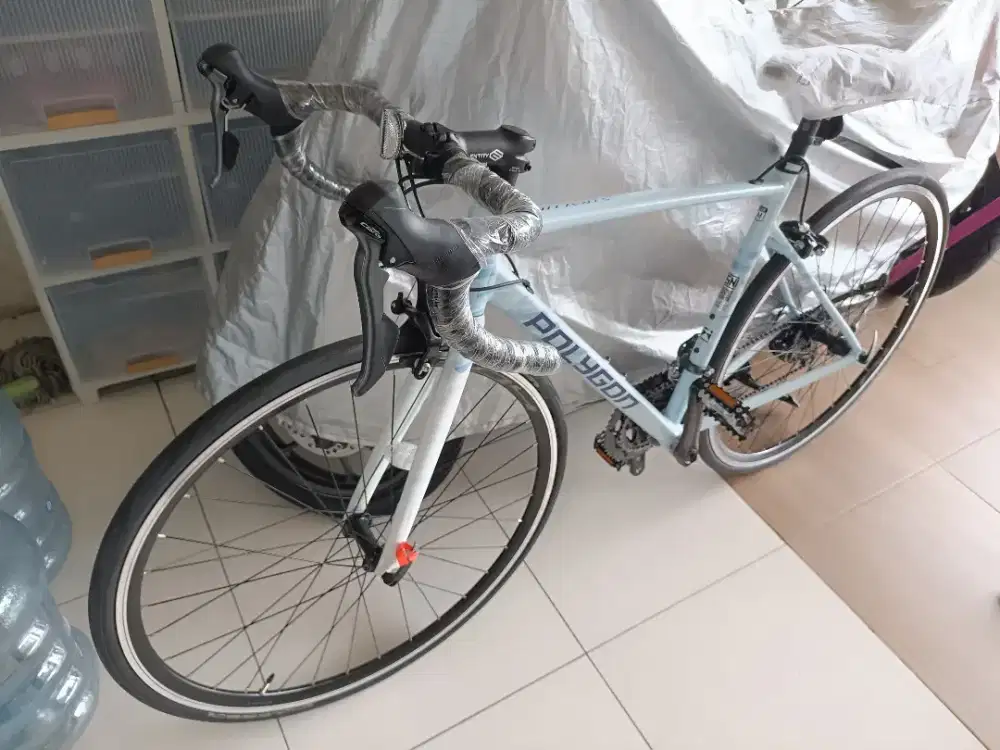 Sepeda Roadbike Polygon Strattos S2,Warna Biru,Size M, baru eks hadiah