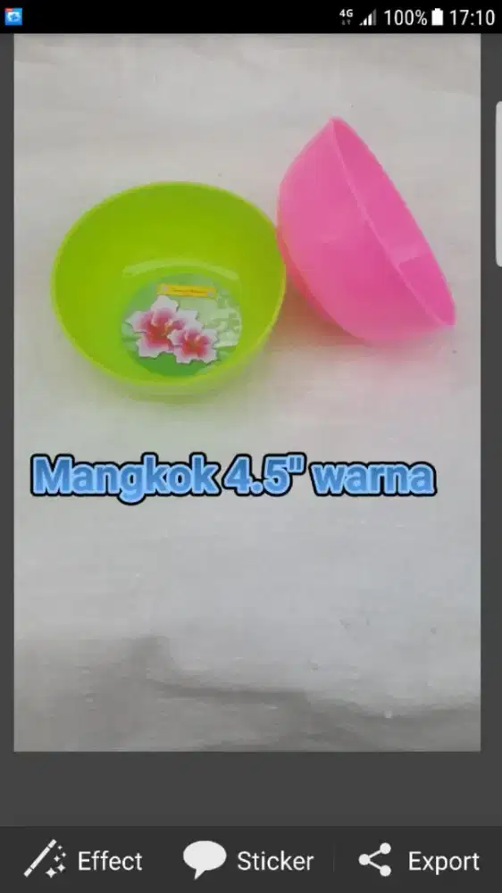 Mangkok plastik ukuran 4,5