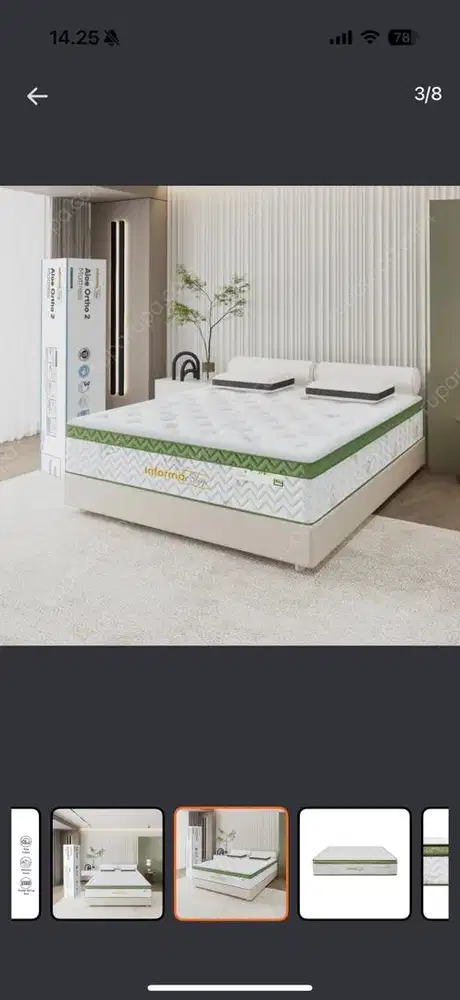 Kasur king 180 x 200 cm second (BARU 4 bulan)