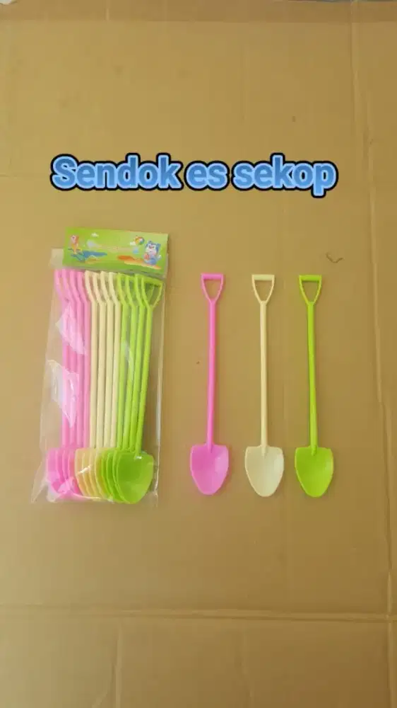 Jual sendok es plastik model skop