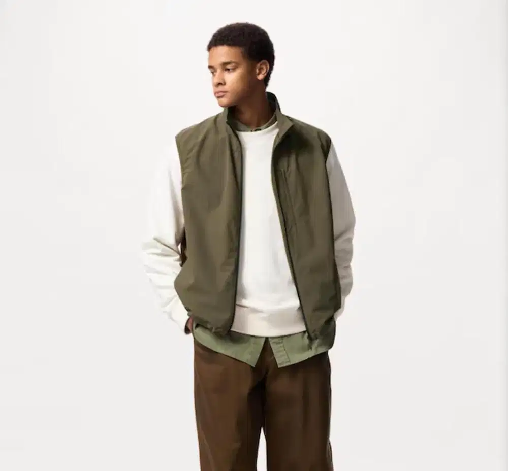 Rompi / vest tahan angin uniqlo hitam size s like new