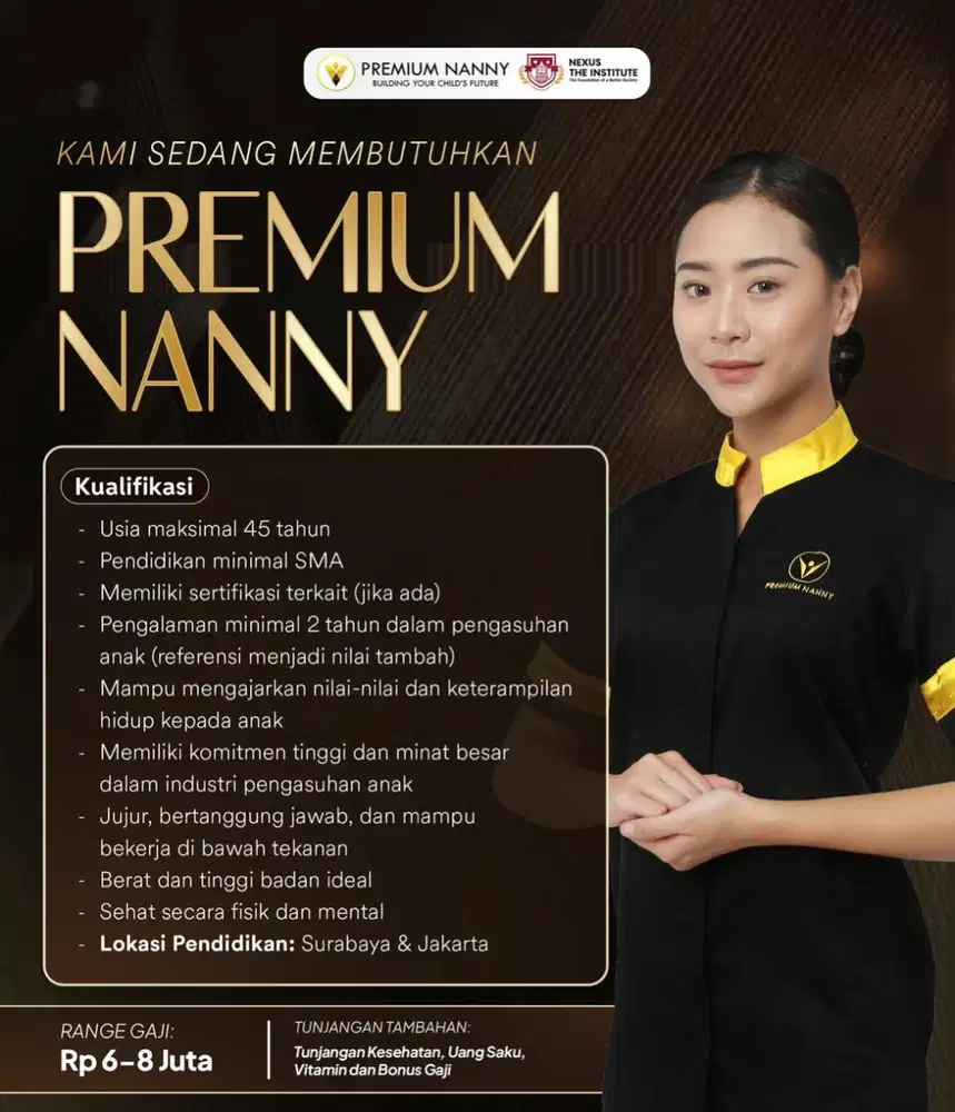 Lowongan Pekerjaan Premium Nanny