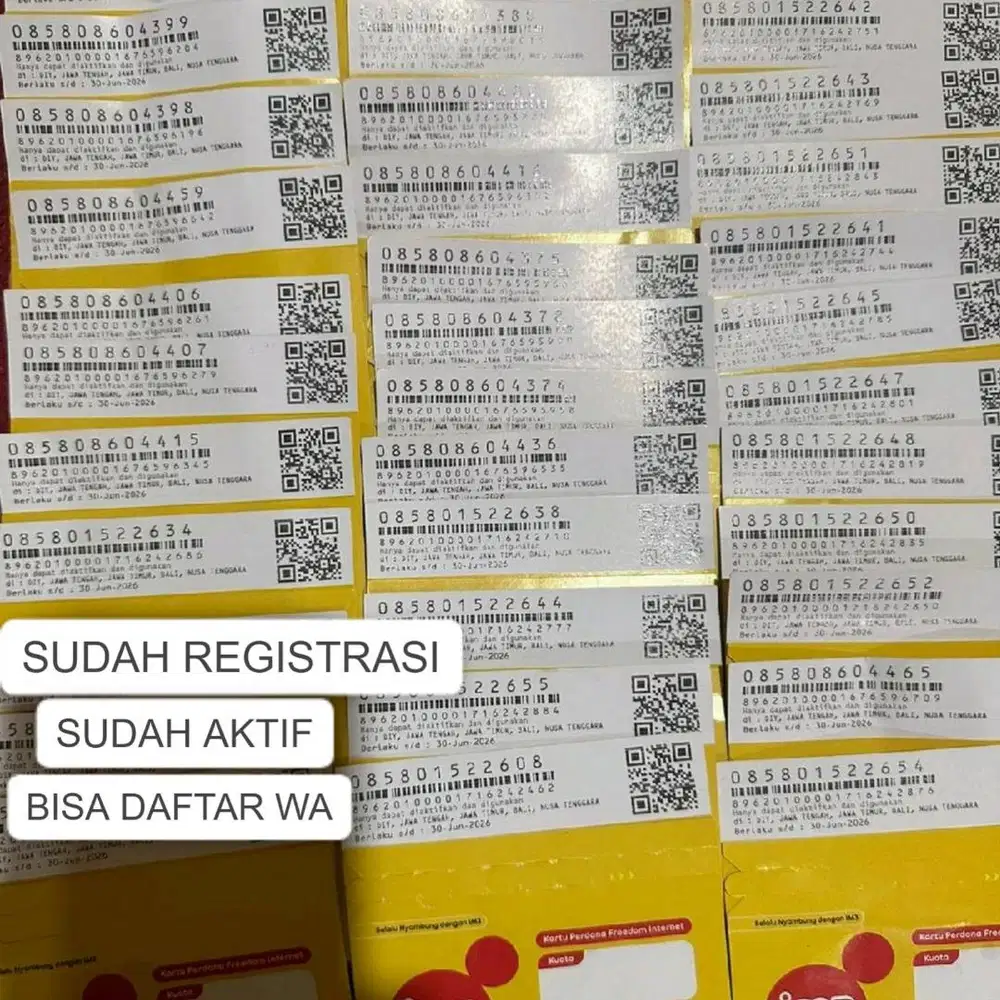 SUDAH REGISTRASI SUDAH AKTIF TINGGAL PAKAI KARTU PERDANA SIMPATI BYU