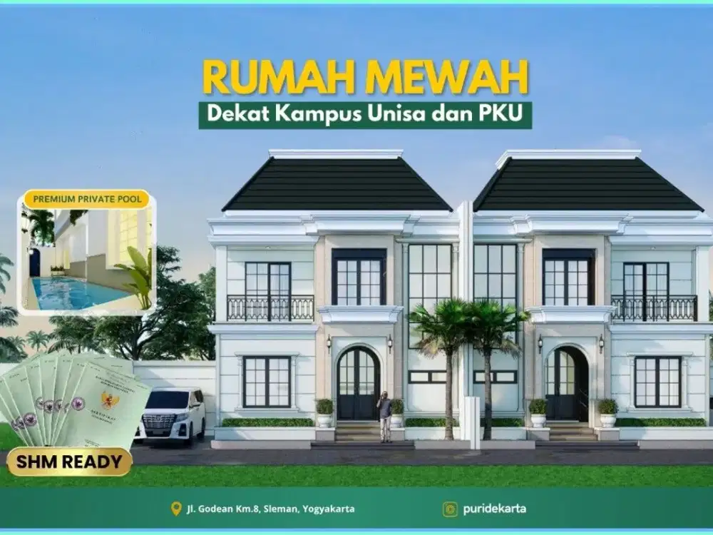 RUMAH 2 LANTAI DEKAT TUGU JOGJA JL GODEAN FASILITAS LENGKAP