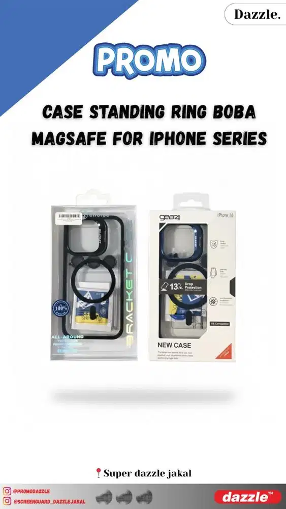 Soft standing ring boba for iphone series