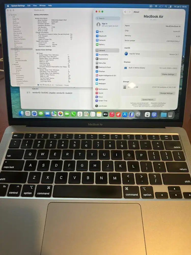 Macbook air m1 8/256