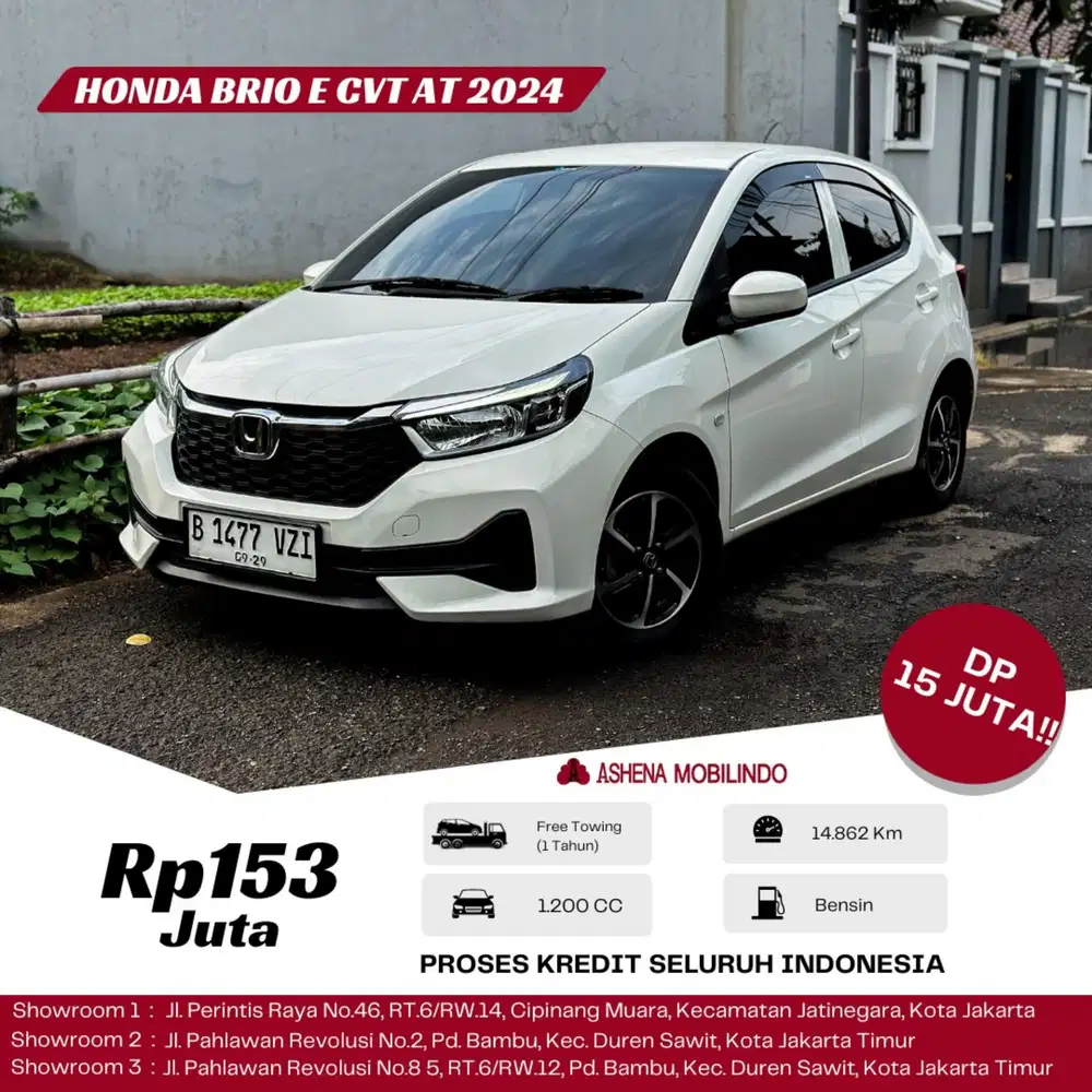 Brio E CVT 2024 Putih DP 12jt Cash Atau Kredit Terbaik SeOLX!