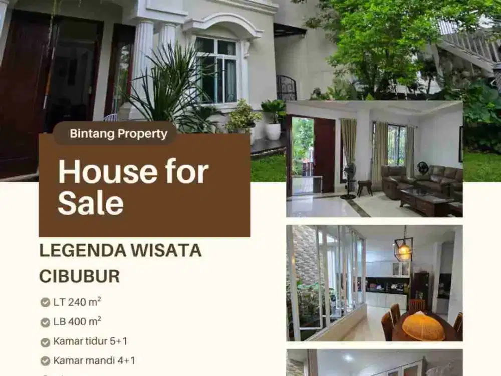 Dijual di Legenda Wisata Rumah 2 mewah 2 lantai