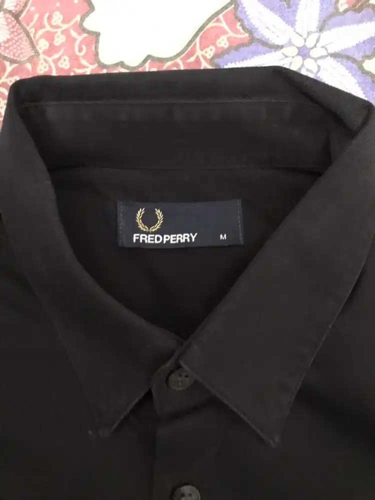 FRED PERRY OXFORD BLACK LS ORIGINAL 100%