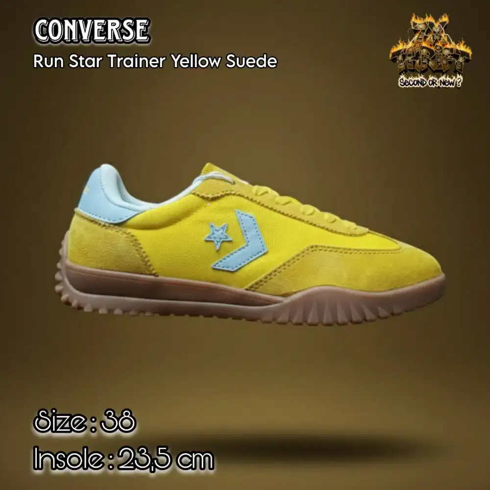 Sepatu Sneakers Wanita Casual/Santai Cons Runstar Trainer Yellow Suede