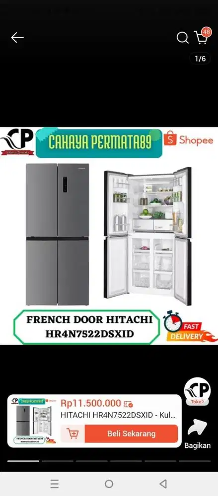Kulkas French Door Hitachi 2 Pintu