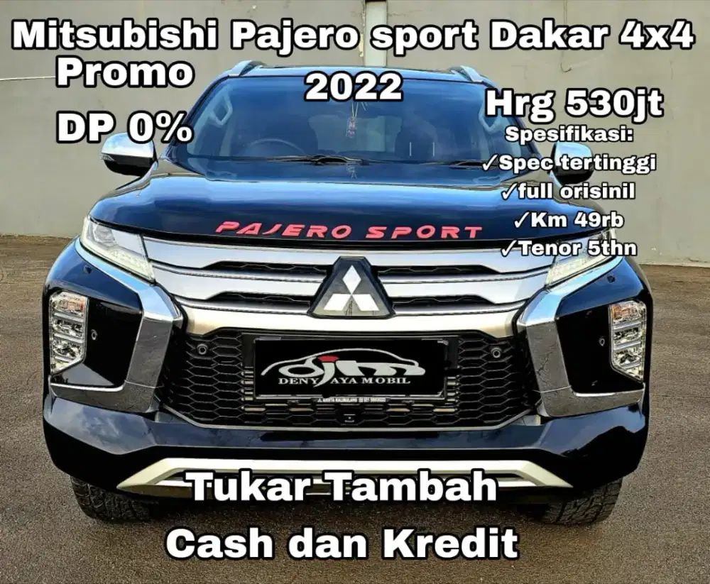 Dp 3jt angs 13,890,000 x 5th!! 4x4 pajero sport ultimate dakar 2022